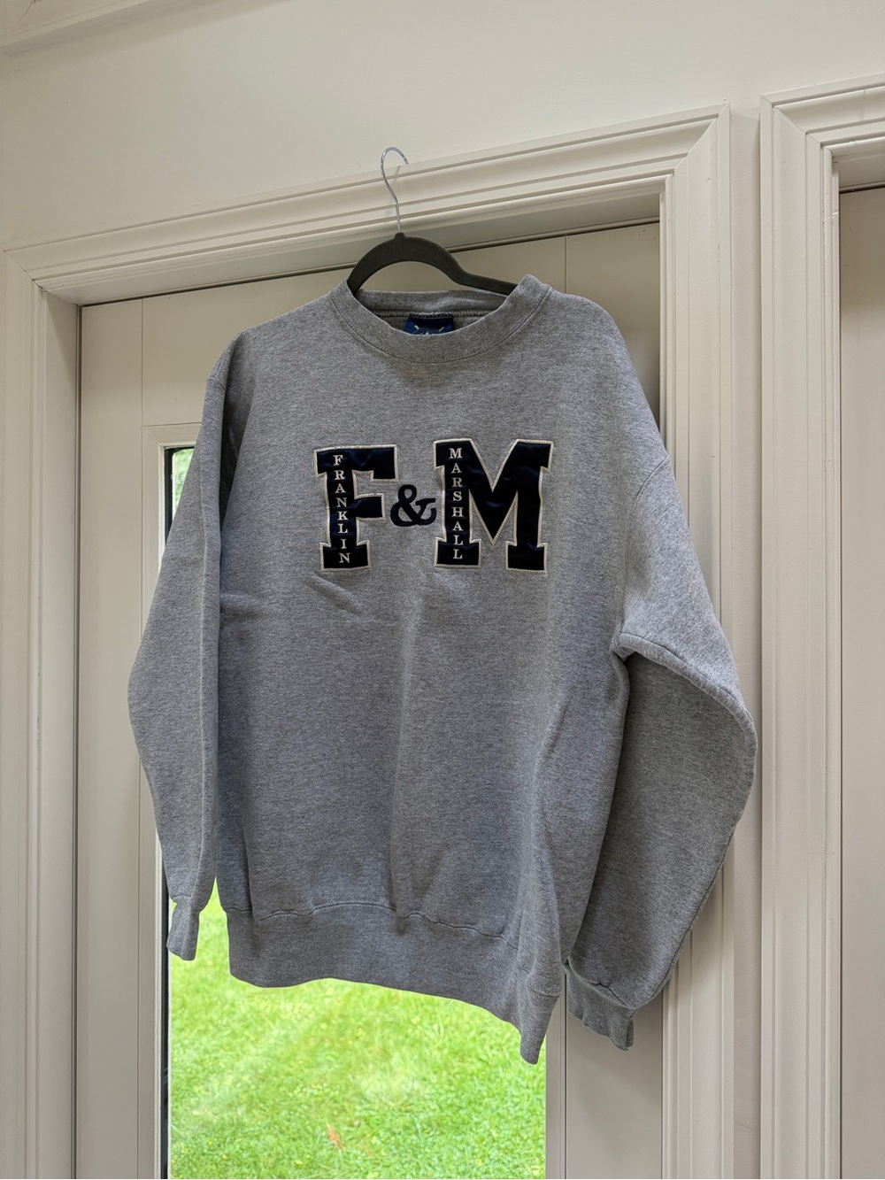 Franklin & Marshall Men's Gray Crewneck Sweatshirt with F&M Logo